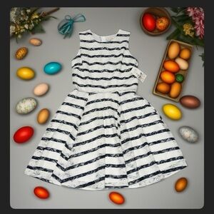 9. NWT Maison Jules lace blue and white dress medium